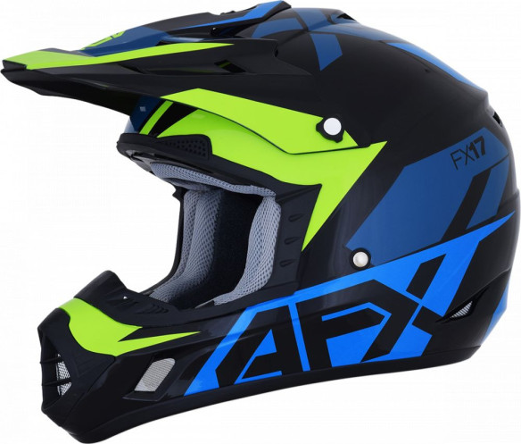 Casca Enduro FX-17 Blue/Lime