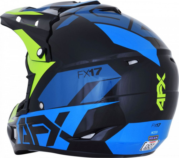 Casca Enduro FX-17 Blue/Lime