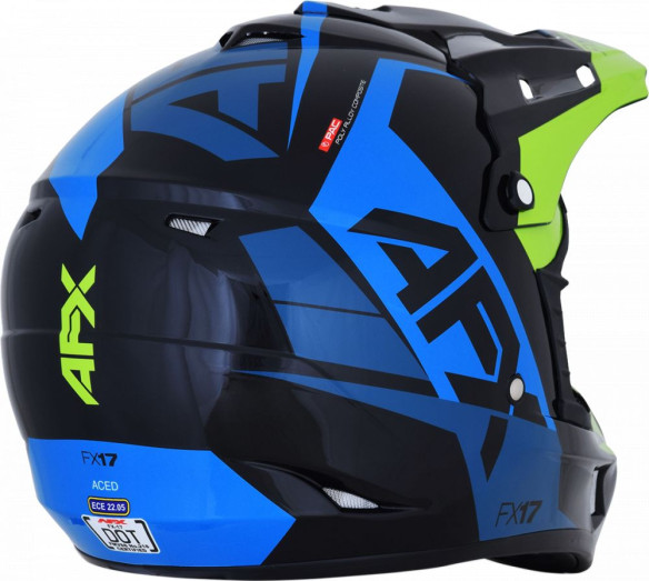 Casca Enduro FX-17 Blue/Lime