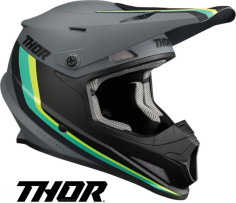 Casca MotoCross Sector Runner Gray/Teal MIPS