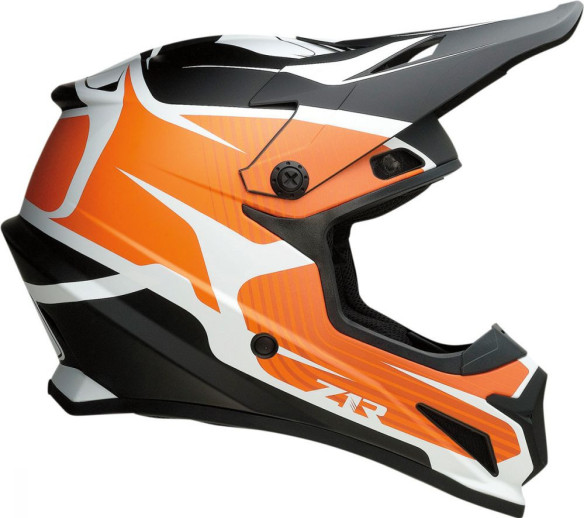 Casca Moto Enduro Rise Flame Black/Orange