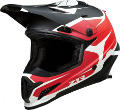 Casca Moto Enduro Rise Flame Black/Red