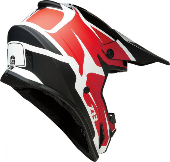 Casca Moto Enduro Rise Flame Black/Red