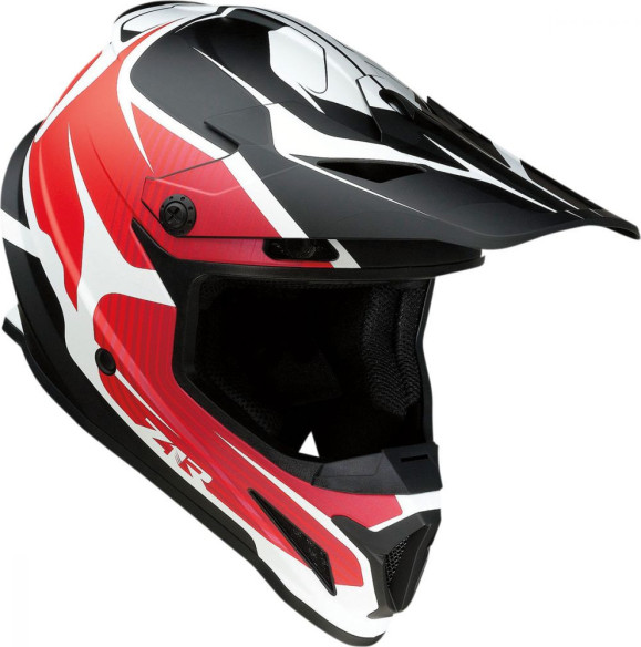 Casca Moto Enduro Rise Flame Black/Red