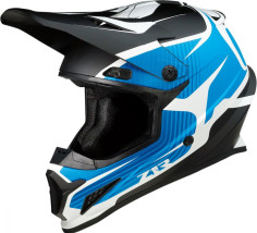 Casca Moto Enduro Rise Flame Blue/Black