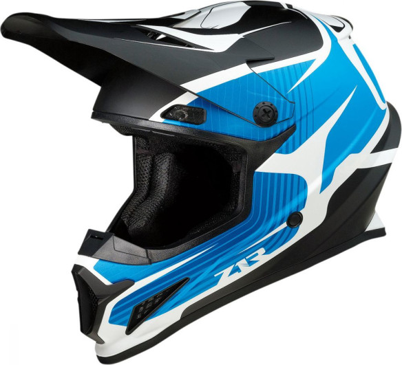 Casca Moto Enduro Rise Flame Blue/Black