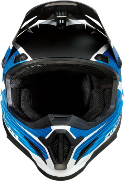 Casca Moto Enduro Rise Flame Blue/Black