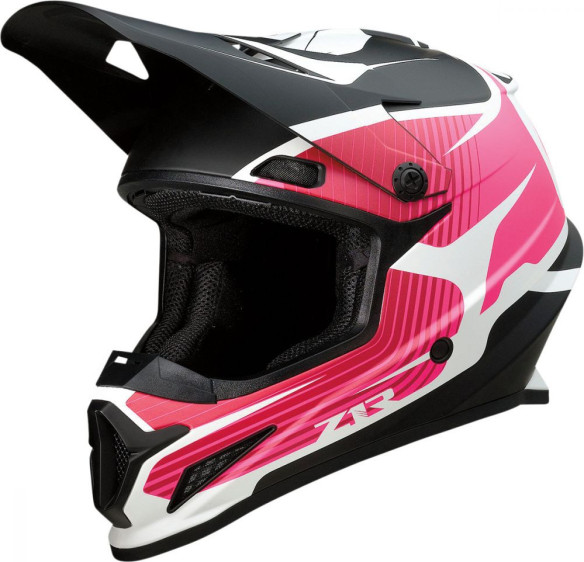 Casca Moto Enduro Rise Flame Pink/Black