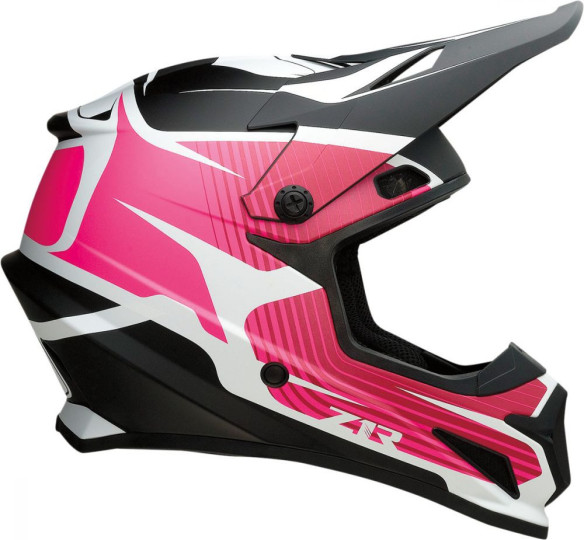 Casca Moto Enduro Rise Flame Pink/Black