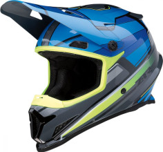 Casca Moto Enduro Rise Mc Blue/Yellow Hi-Vis