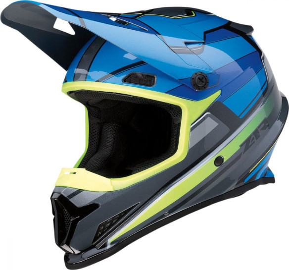 Casca Moto Enduro Rise Mc Blue/Yellow Hi-Vis