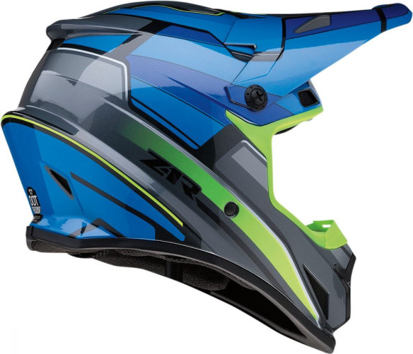 Casca Moto Enduro Rise Mc Blue/Yellow Hi-Vis