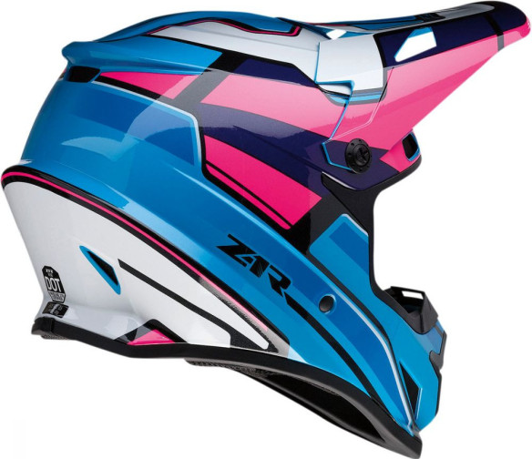 Casca Moto Enduro Rise Mc Pink/Blue