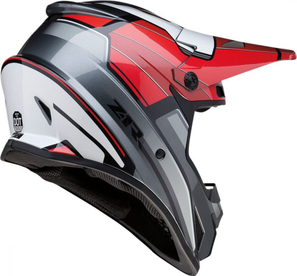 Casca Moto Enduro Rise Mc Red/Black