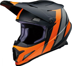 Casca Moto Enduro Riseevac Black/Orange/Grey
