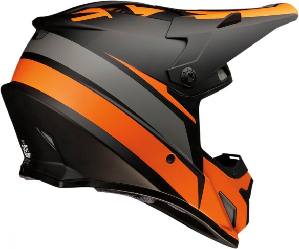 Casca Moto Enduro Riseevac Black/Orange/Grey
