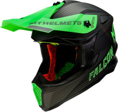 Casca Moto Enduro Falcon System D6 Matt Fluor Green