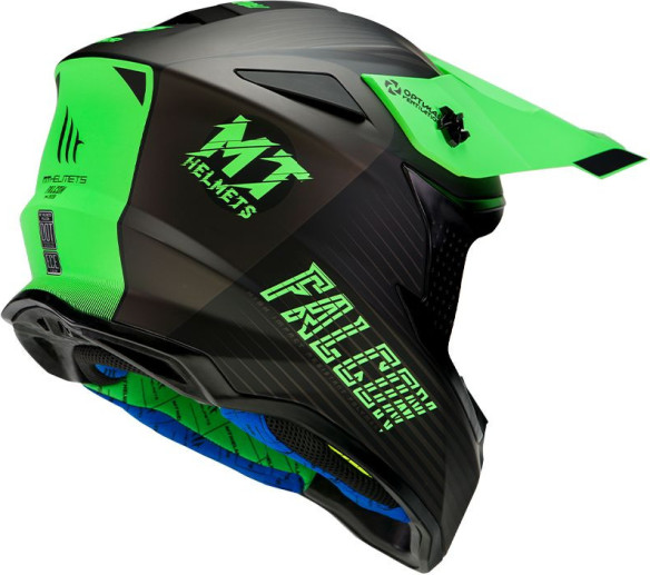 Casca Moto Enduro Falcon System D6 Matt Fluor Green