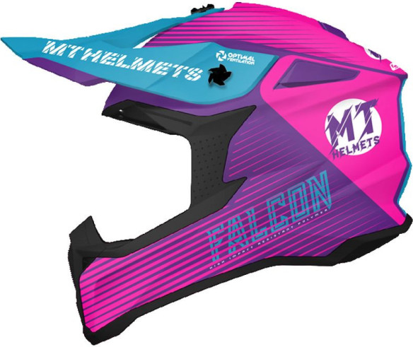 Casca Moto Enduro Falcon System B8 Gloss Pink