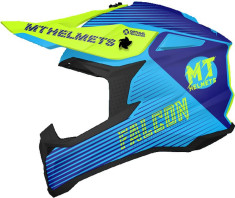 Casca Moto Enduro Falcon System C3 Gloss Fluor Yellow