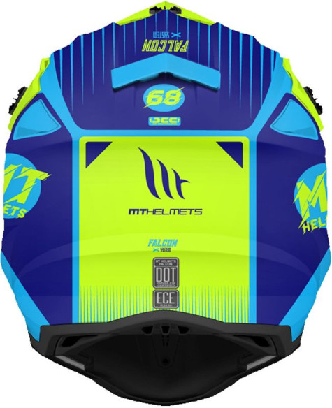 Casca Moto Enduro Falcon System C3 Gloss Fluor Yellow