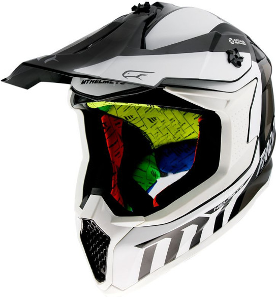 Casca Moto Enduro Warrior B0 Gloss Pearl White