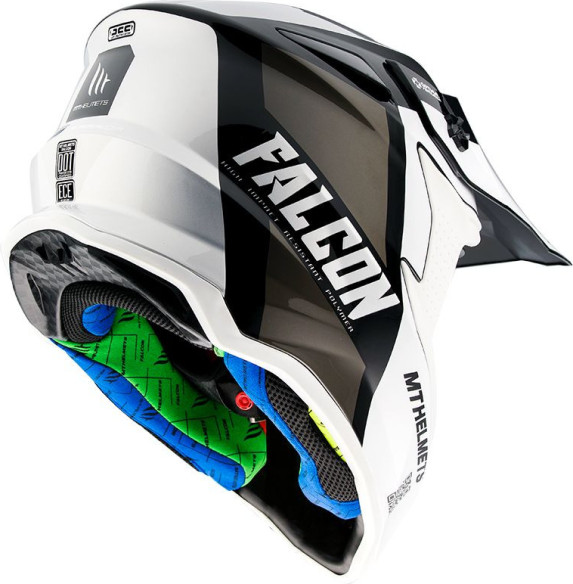 Casca Moto Enduro Warrior B0 Gloss Pearl White
