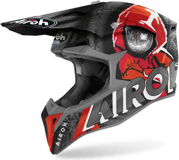 Casca Moto Enduro Wraap Alien Red Matt