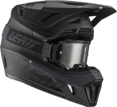 Casca Moto Enduro 7.5 + Ochelari 4.5 Black