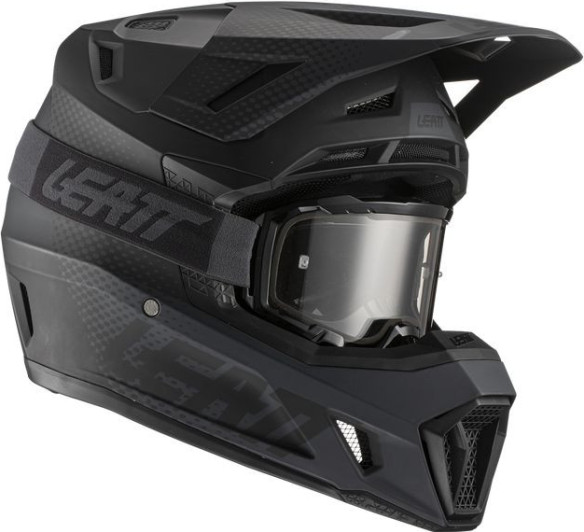 Casca Moto Enduro 7.5 + Ochelari 4.5 Black