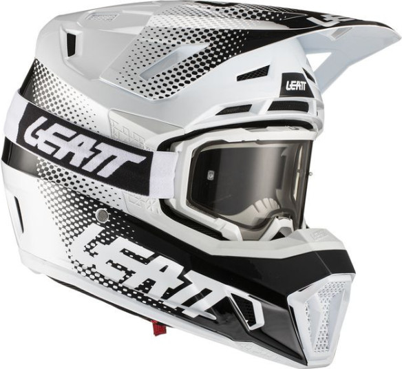 Casca Moto Enduro 7.5 + Ochelari 4.5 White