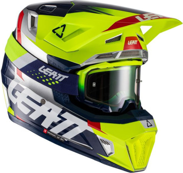 Casca Moto Enduro 7.5 + Ochelari 4.5 Lime