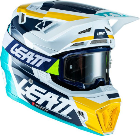 Casca Moto Enduro 7.5 + Ochelari 4.5 Aqua