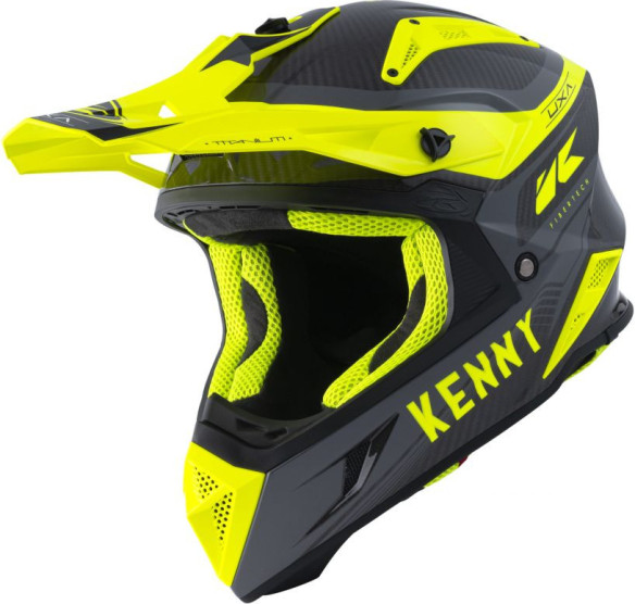 Casca Enduro Titanium Carbone Graphic Neon Yellow