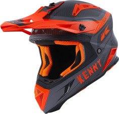 Casca Enduro Titanium Carbone Graphic Neon Orange