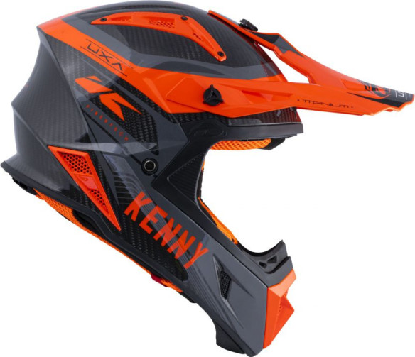 Casca Enduro Titanium Carbone Graphic Neon Orange