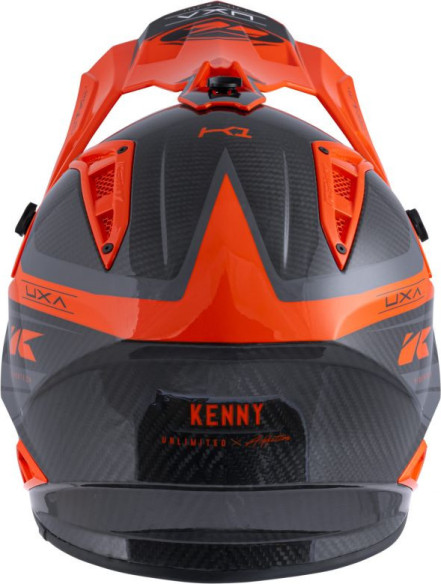 Casca Enduro Titanium Carbone Graphic Neon Orange