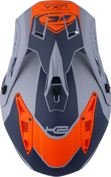 Casca Enduro Titanium Graphic Matt Navy Orange