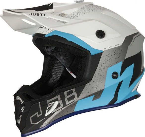 Casca Enduro J38 Korner Light Blue/White Matt