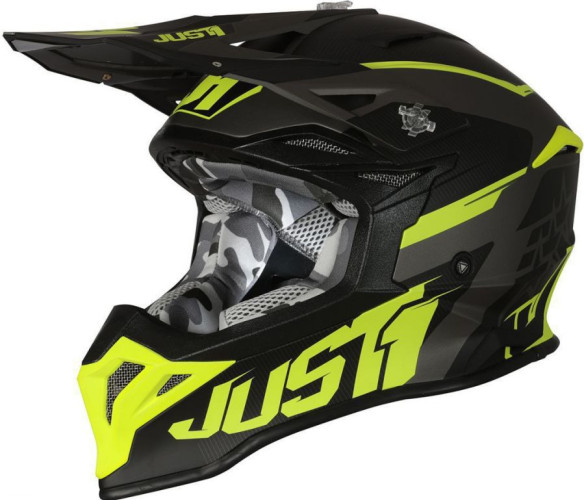 Casca Enduro J39 Stars Black/Yellow Fluo/Titanium