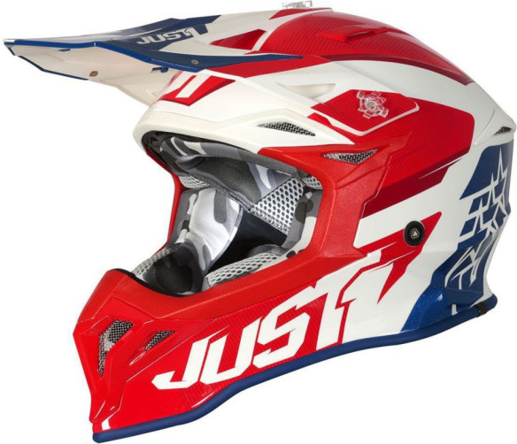 Casca Enduro J39 Stars Red/Blue/White