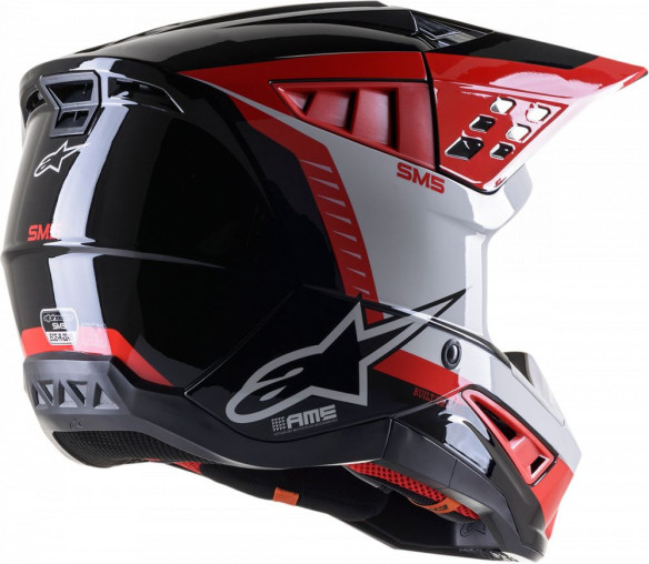 Casca Enduro SM5 Beam Black/Grey/Red