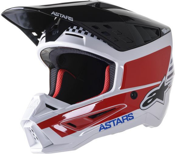 Casca Enduro SM5 Speed White/Black/Red