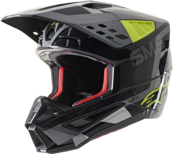 Casca Enduro SM5 Rover Black/Grey/Yellow