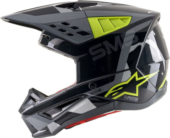 Casca Enduro SM5 Rover Black/Grey/Yellow