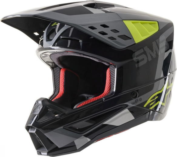 Casca Enduro SM5 Rover Black/Grey/Yellow