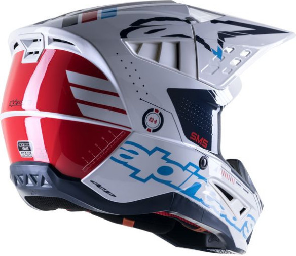 Casca Enduro Sm5 Act White/Blue