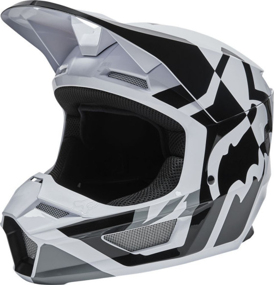 Casca Moto Enduro V1 Lux Black/White