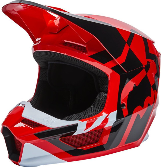 Casca Moto Enduro V1 Lux Fluo Red