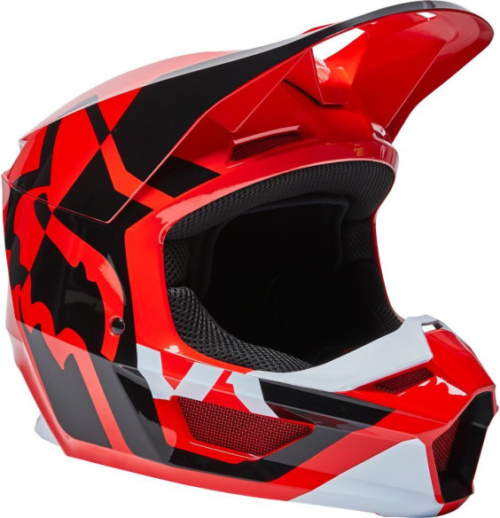 Casca Moto Enduro V1 Lux Fluo Red
